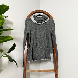 Free People Beach S/M Gray Cocoon Cowl Neck Pullover Sweater